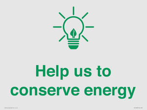 Help us to conserve energy 